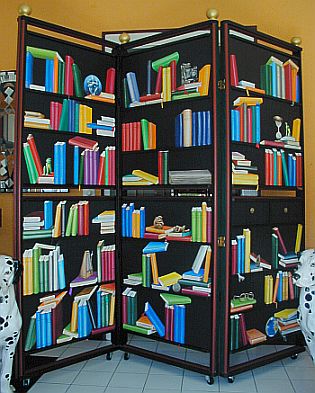 Biblioth�que � 3 pans verso    3 m2
